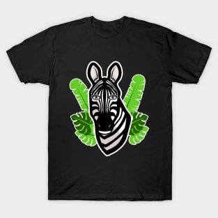 🦓 Zebra Portrait! Kawaii Beautiful African Animal, Zebra T-Shirt